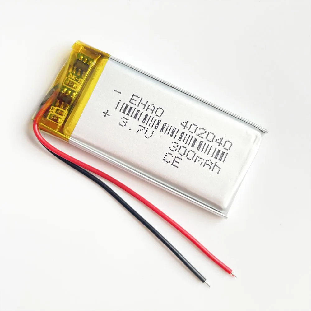 Akumulator Lipo 3,7 V 300 mAh 402040   Dla MP3 GPS DVD Rejestrator Bluetooth E-book Kamera Inteligentny zegarek Bransoletka Światło LED