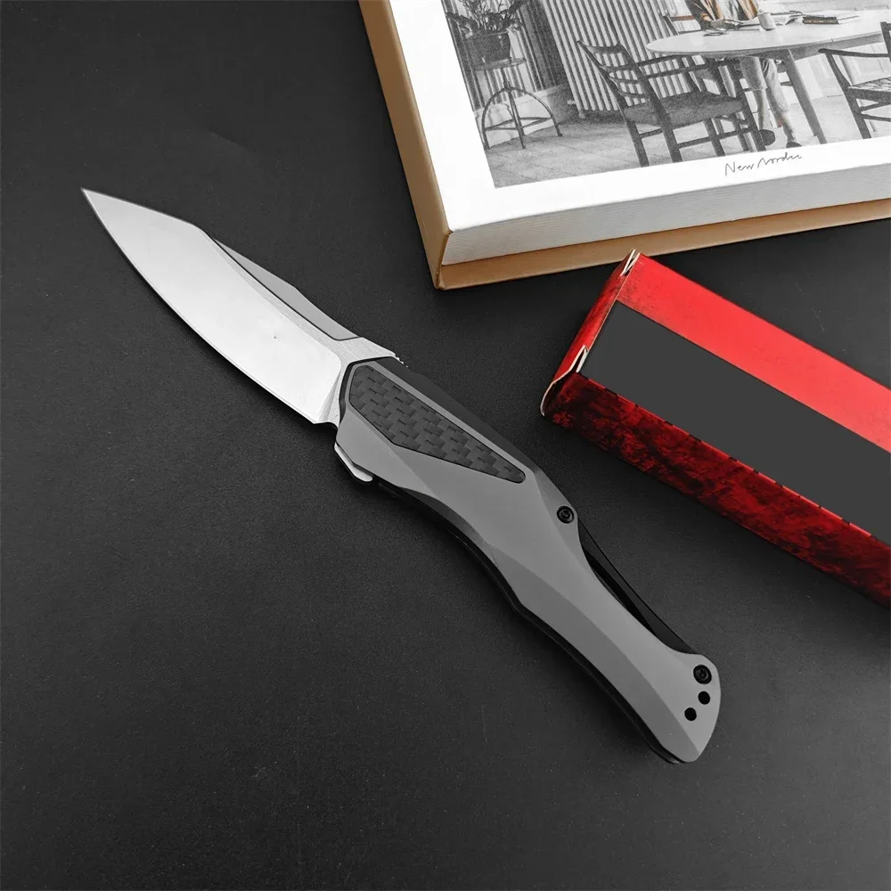 Folding Knife KS 5500 Collateral KVT Assisted Flipper Knife D2 Drop Point Blade Stainless Steel Handles Outdoor Camping Knife