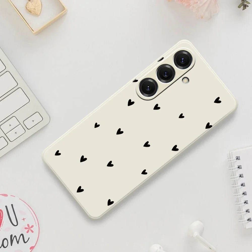 Чехол для телефона Love Pattern для Samsung Galaxy S25 S24 S23 S22 S21 S20 Ultra Plus S20FE S21FE S23FE S24 FE S10 Plus Soft Cover