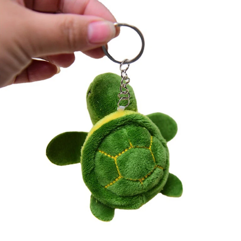 7/10CM Cute Turtle Mini Keychain Plush Stuffed Toys Tortoise Cartoon DollsSmall Pendant Bag Ornaments Decor Kid Girl Gifts