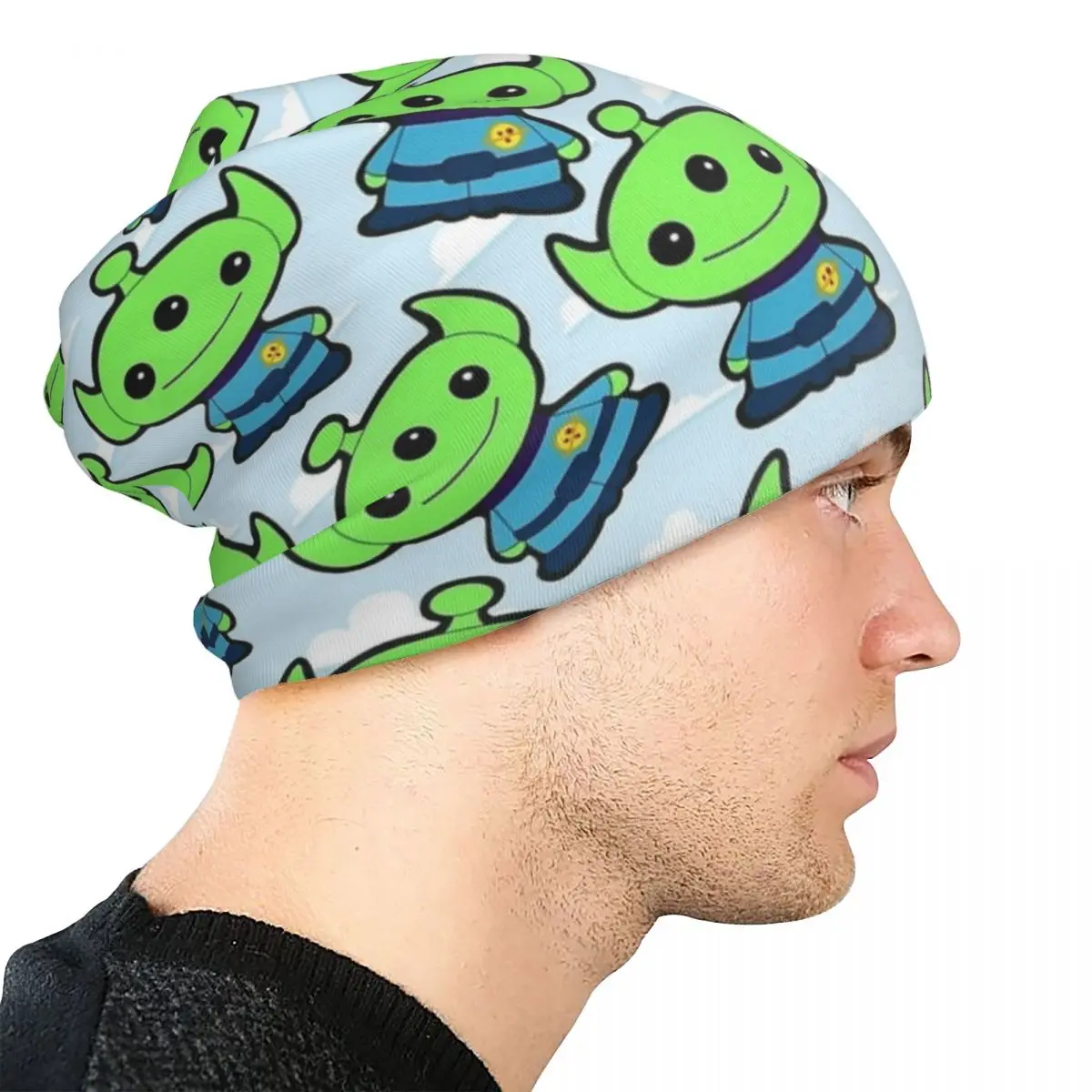 リトルグリーンエイリアンズトイストーリースカリービーニー帽子春男性女性ストリートキャップ暖かいデュアルユースボンネット帽子