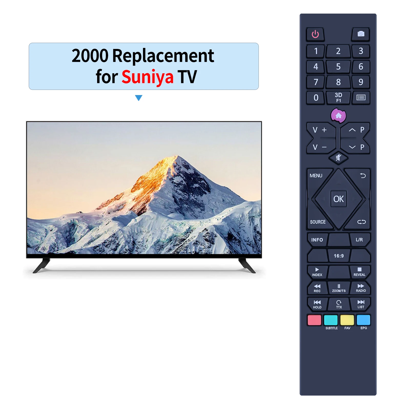 Remote control for Suniya 1000 2000 TV