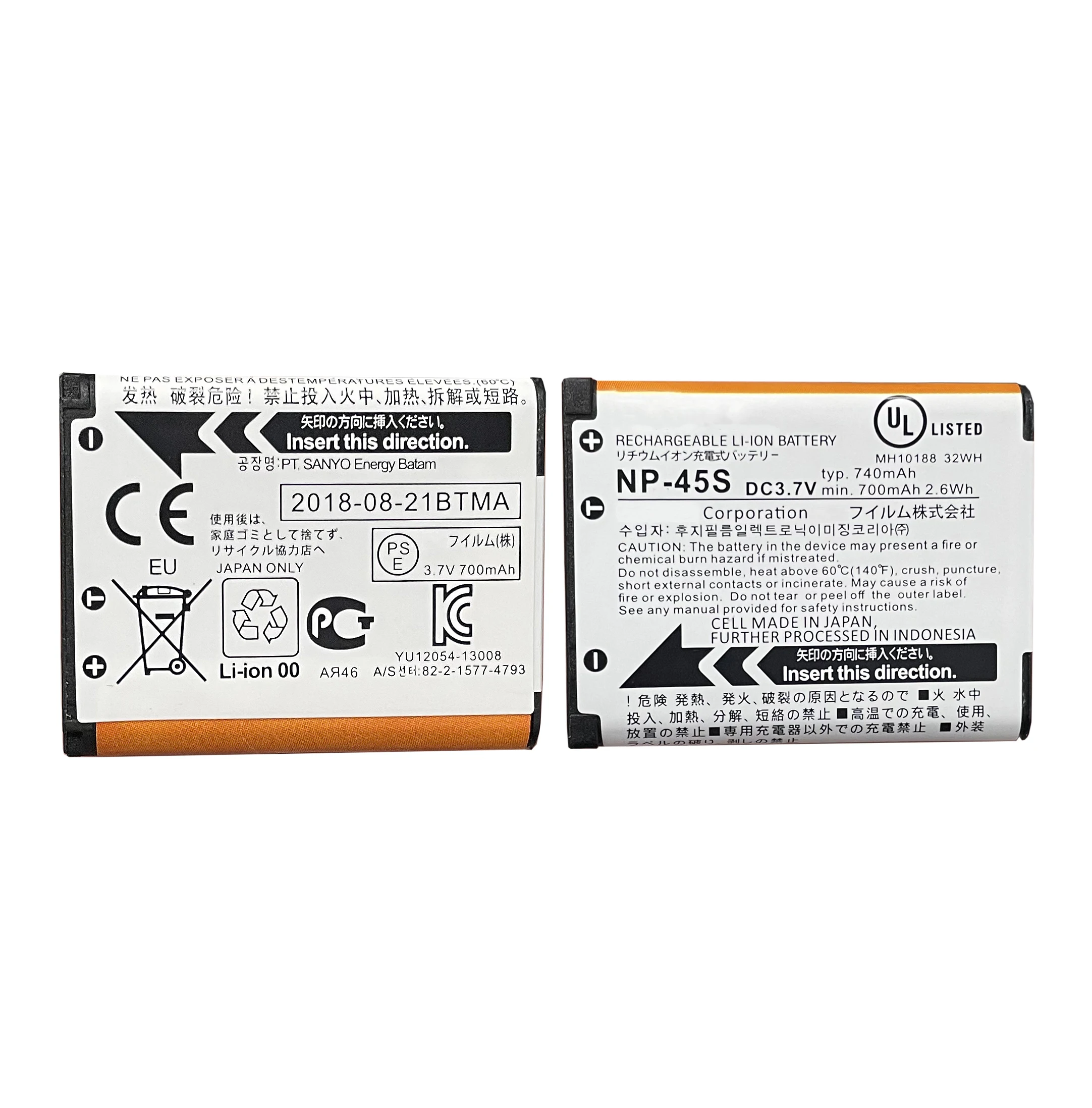 Original NP-45S NP45S Battery For Fujifilm instax mini90 mini90s JZ305 JZ505 JZ500 JZ300 JX300 JX400 JX405 NP-45 NP-45A NP-45B