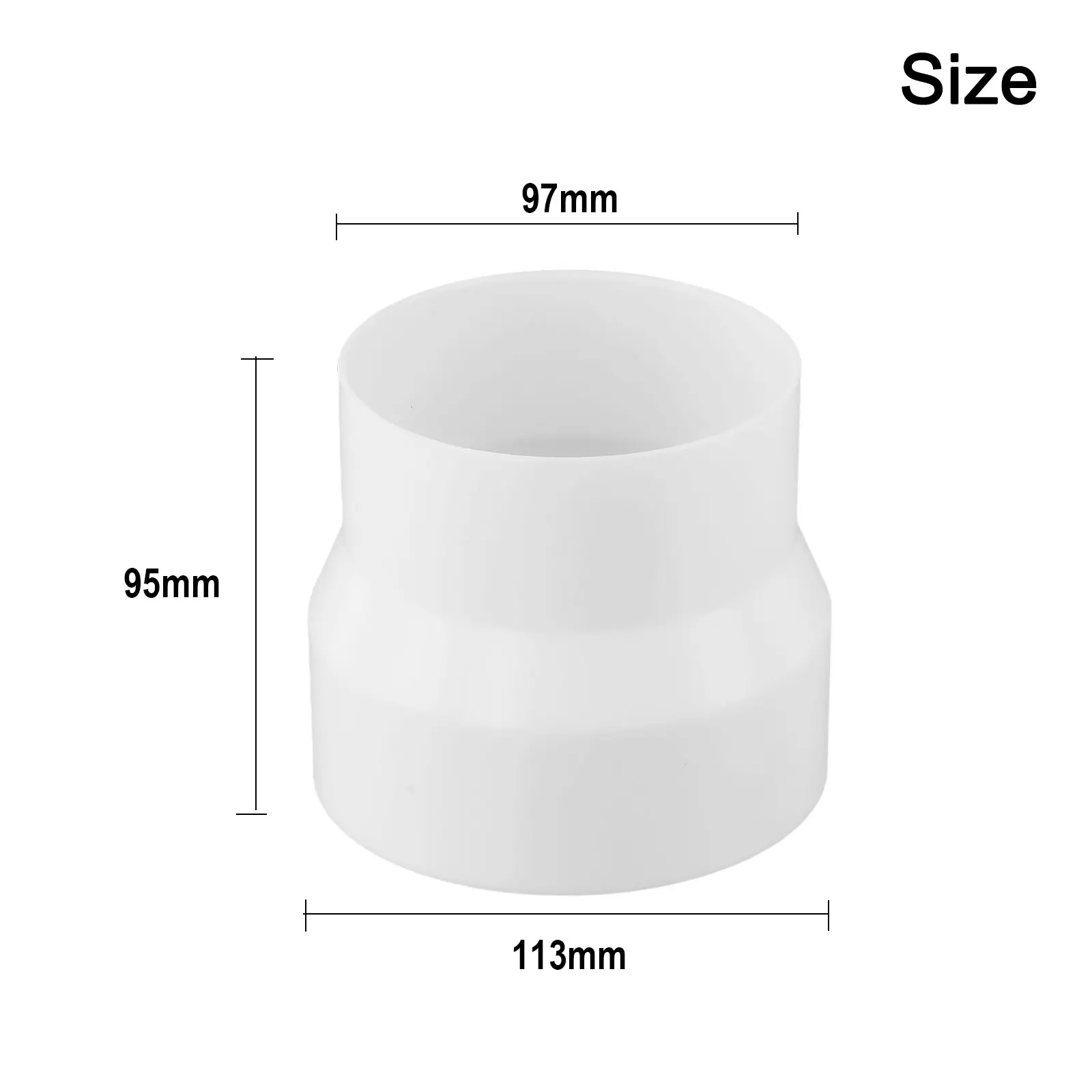 Exhaust Fans Adapter 150 To 100mm Fittings 200 To 150mm ABS Pipe Plastic Reducer Replace Spare Ventilation 110 To 100 Mm