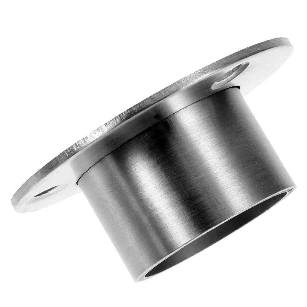 Stainless Steel Closet Rod Bracket Robust Construction Shower Curtain Rod Holder Wardrobe Pole Socket Towel Bar Flange Stylish