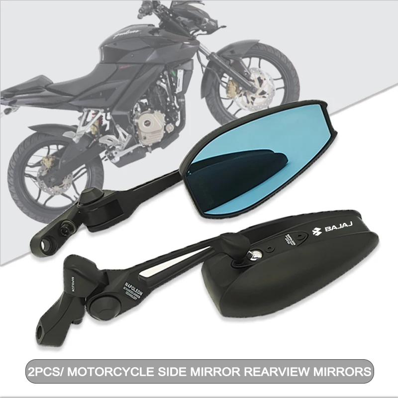 360 °   Espejo retrovisor ajustable para motocicleta, espejo lateral inverso para Bajaj Dominar 400 Dominar250 Pulsar Touring200 Pulsar