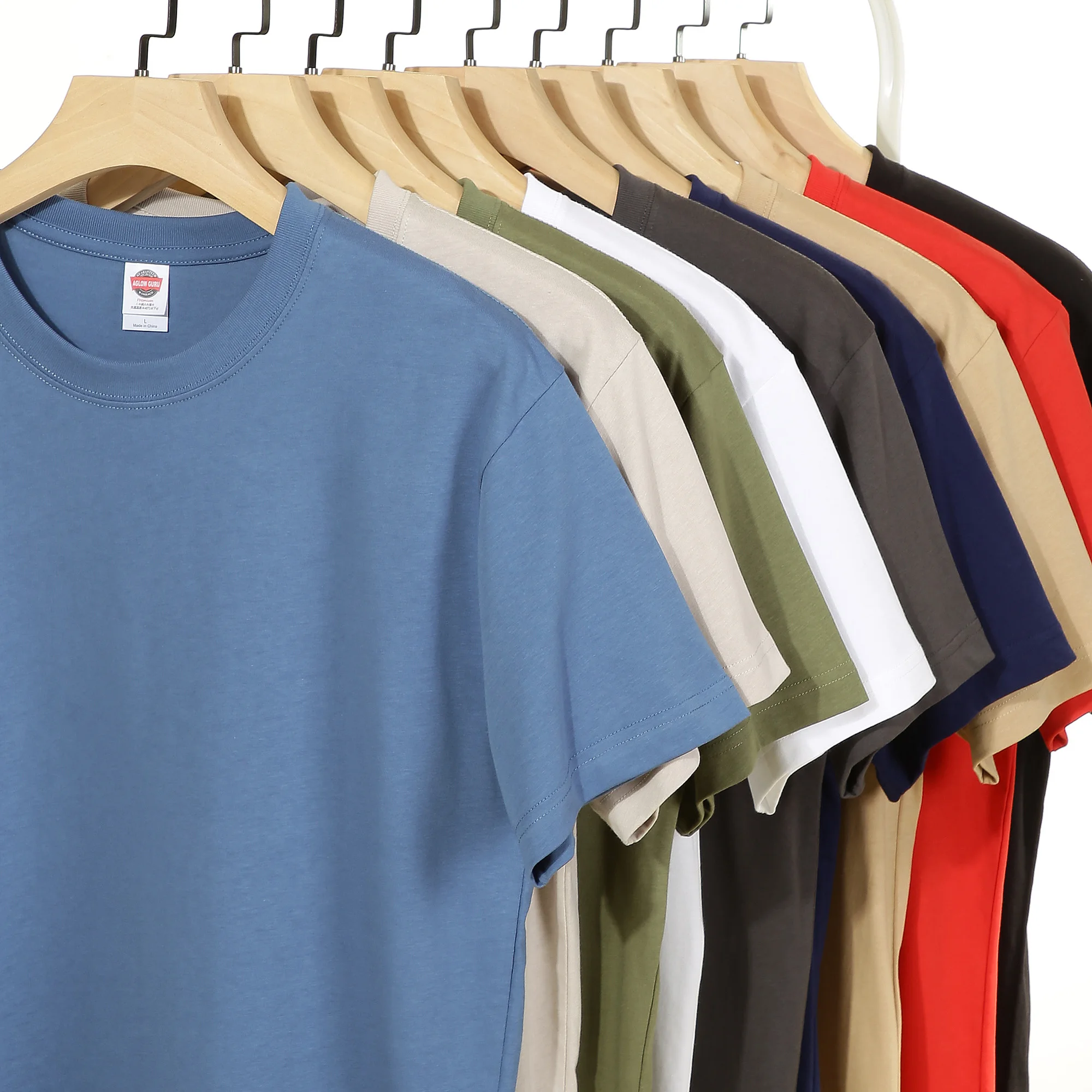 

Men's Short Sleeves T-Shirts Solid Color Pure Cotton Round Neck Casual Couple Spring Summer Clothing Shirt