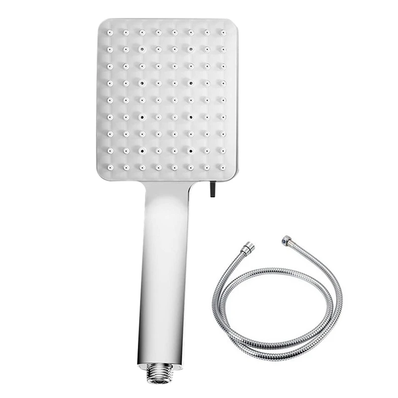 New Shower Head With Handheld, One Hand Operation 6-Setting High Pressure Shower Head, With 59Inch Stretchable Hose