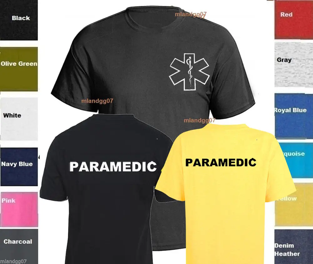 EMS Star of Life Emblem Paramedic T-Shirt 100% Cotton O-Neck Short Sleeve Casual Mens T-shirt Size S-3XL