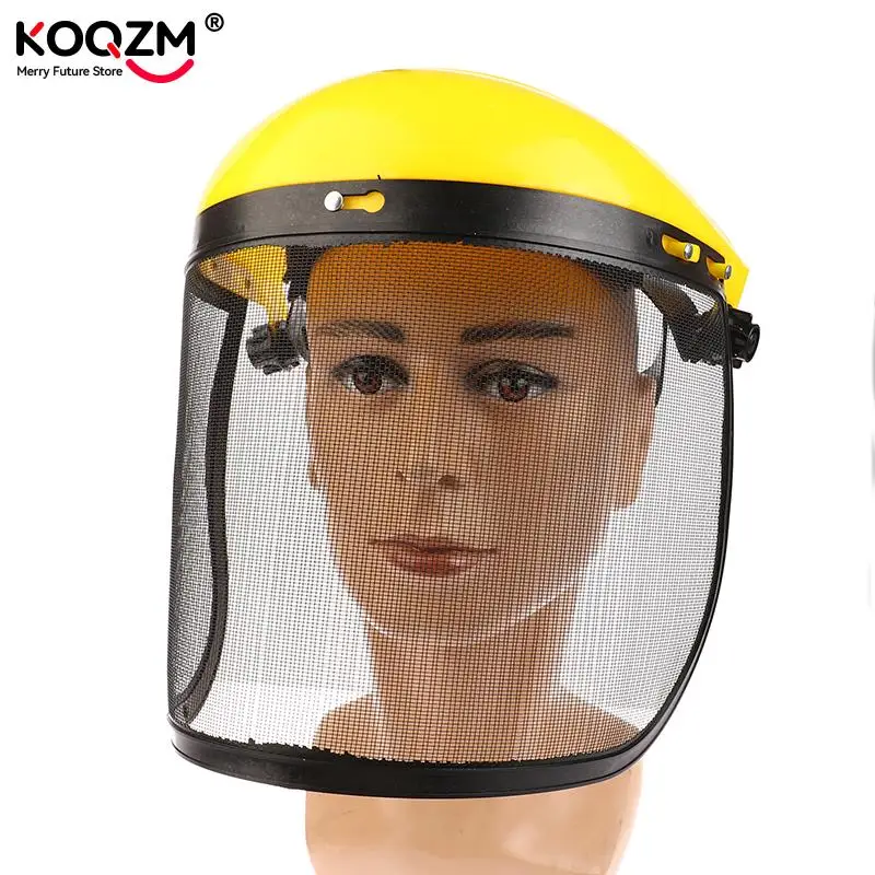 Casque de sécurité pour tondeuse Garden Enge, chapeau avec visière intégrale en maille pour l\'exploitation forestière, la débroussailleuse, la