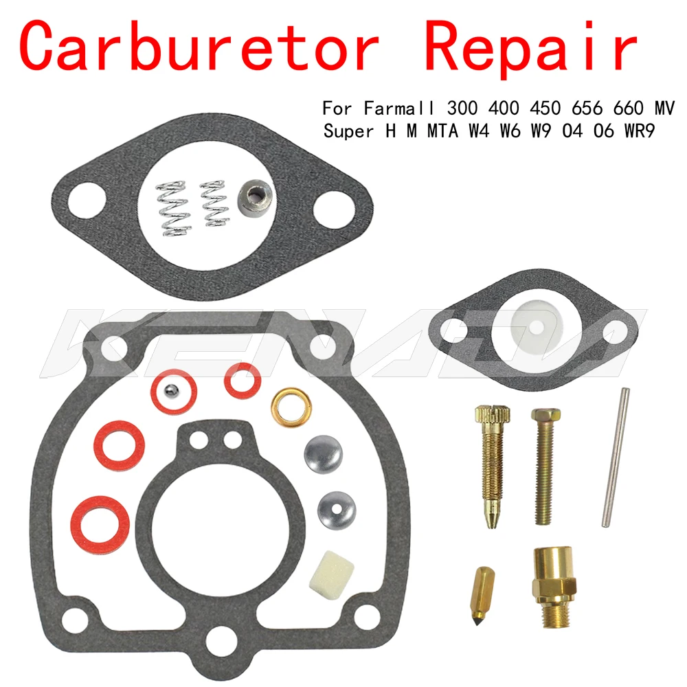 Carburetor Repair Kits For Farmall 300 400 450 656 660  MV Super H M MTA W4 W6 W9 O4 O6 WR9 47387DB 50983DB 356948R92 New Z284