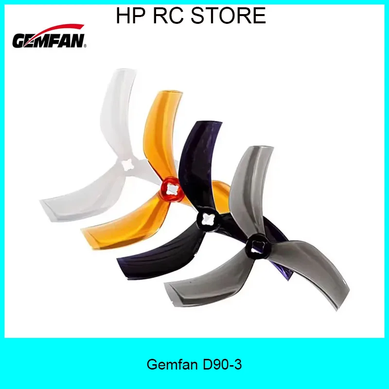 4pairs Gemfan D90 D90-3 3Blade 90mm 3.5inch Propeller M5 Hole Higher Efficiency for RC Freestyle Cinehoop Racing Drones Parts