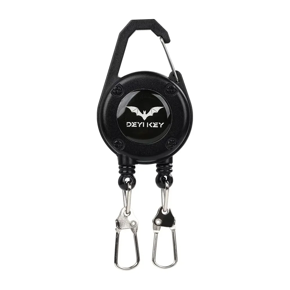 

Outdoor Double Headed Clip Buckle Retractable Keychain Heavy Duty Badge Holder Reel Clip for Work Permit ID Card Fishing
