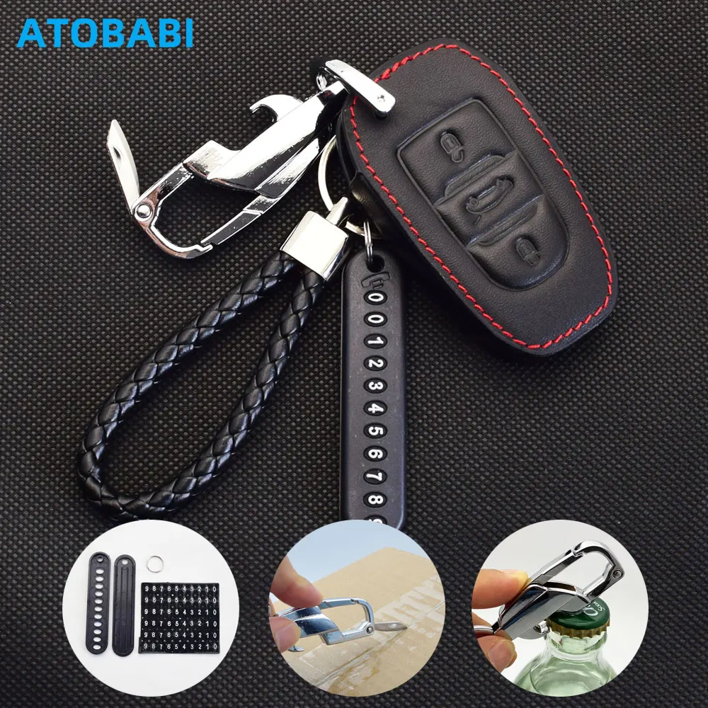 Leather Car Key Cas… - image