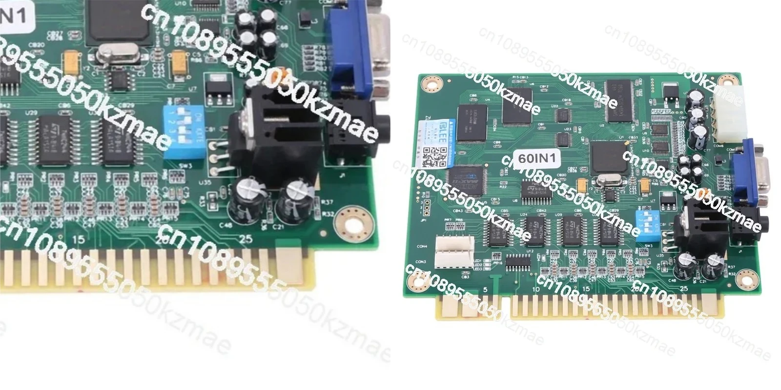 60 In 1 Classical Game PCB Board | For Jamma Arcade Machine, Vertical/Table Top, CGA/VGA Output, Coin Operated