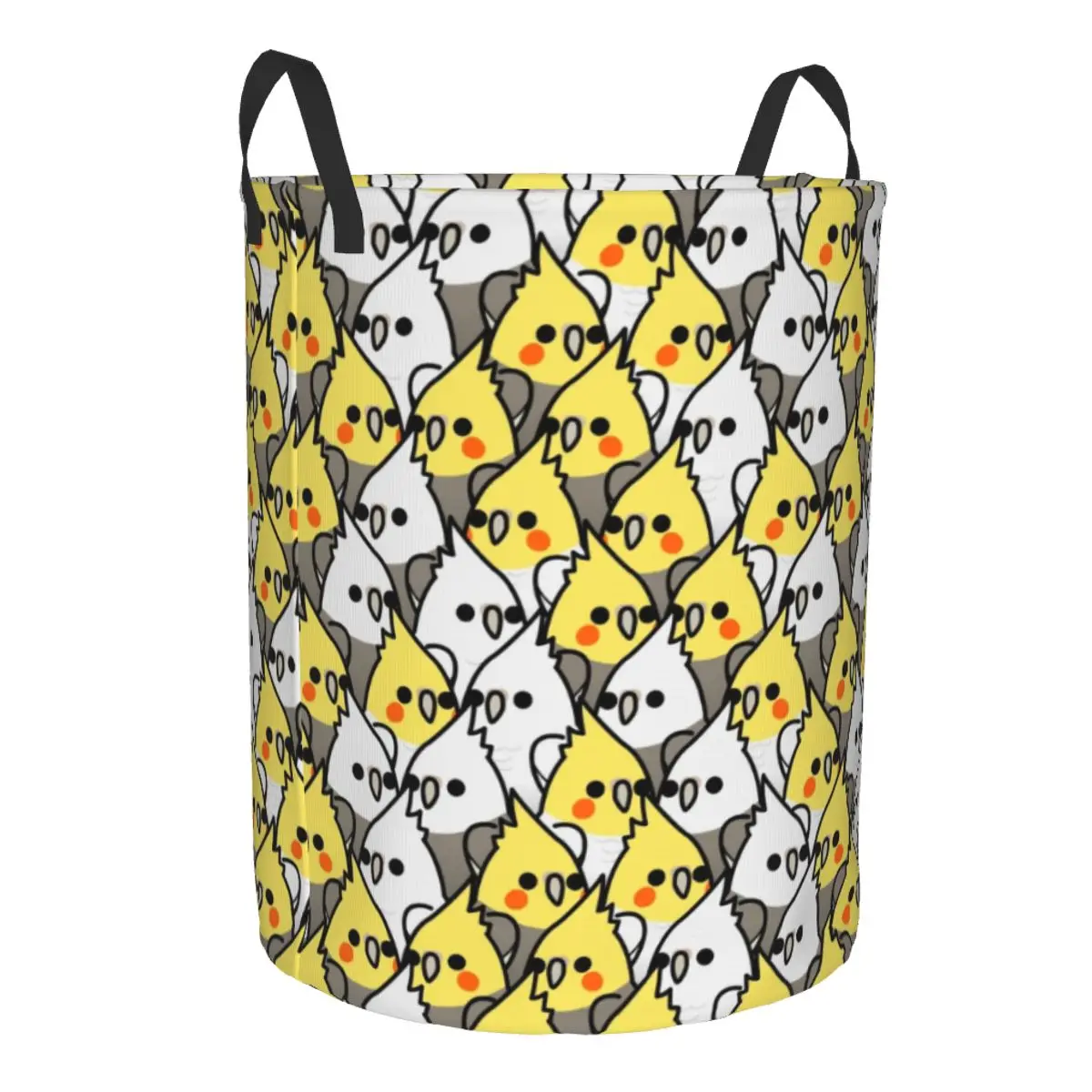 Custom Parrot Birds Cockatiel Squad Laundry Basket Foldable Large Clothing Storage Bin Animal Baby Hamper