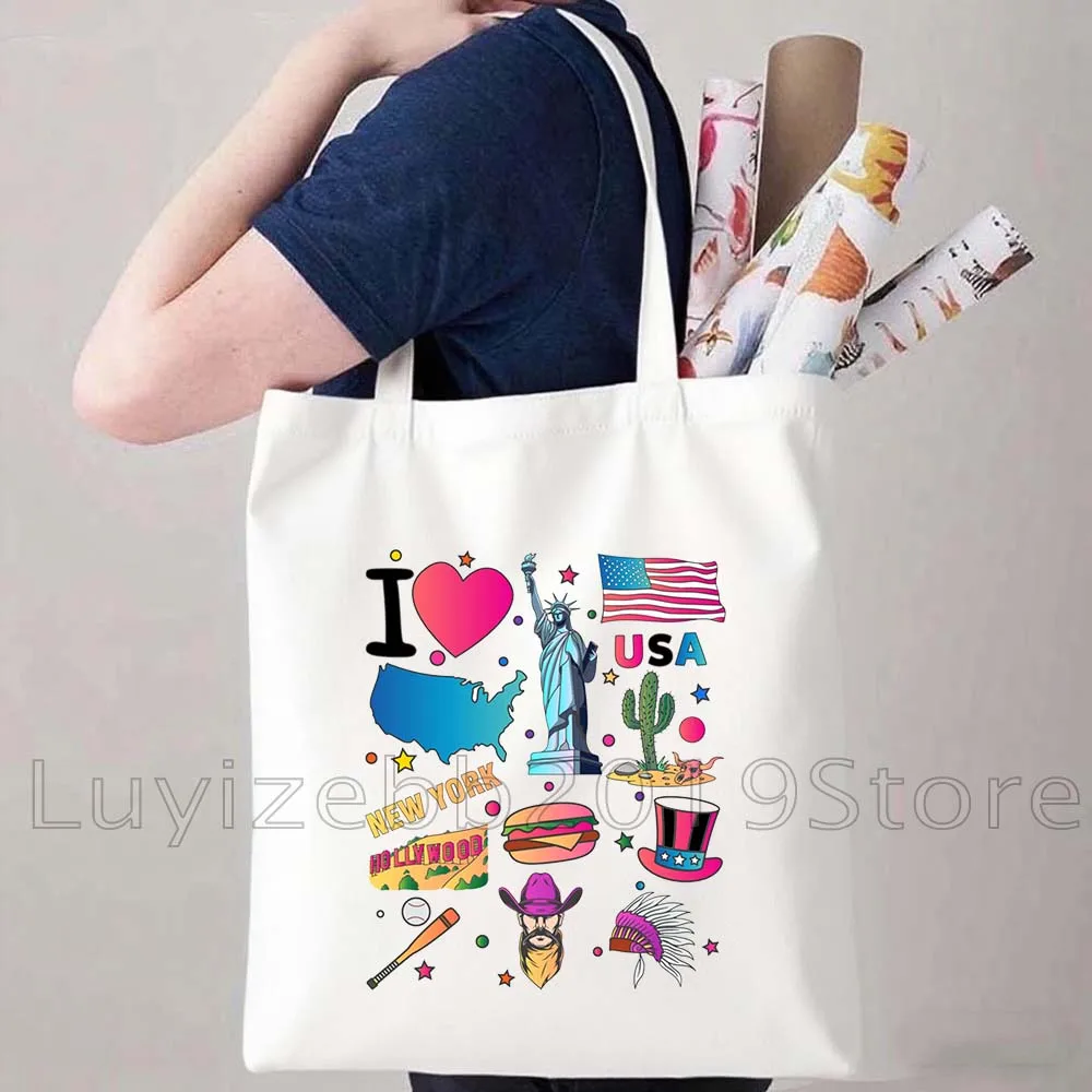 

Американская Бразилия, Индия, Мексика, Россия, Япония, Нигерия, Эфиопия, Индонезия, нарисованные вручную достопримечательности, флаг, карта, значки, холст, большая сумка, сумка