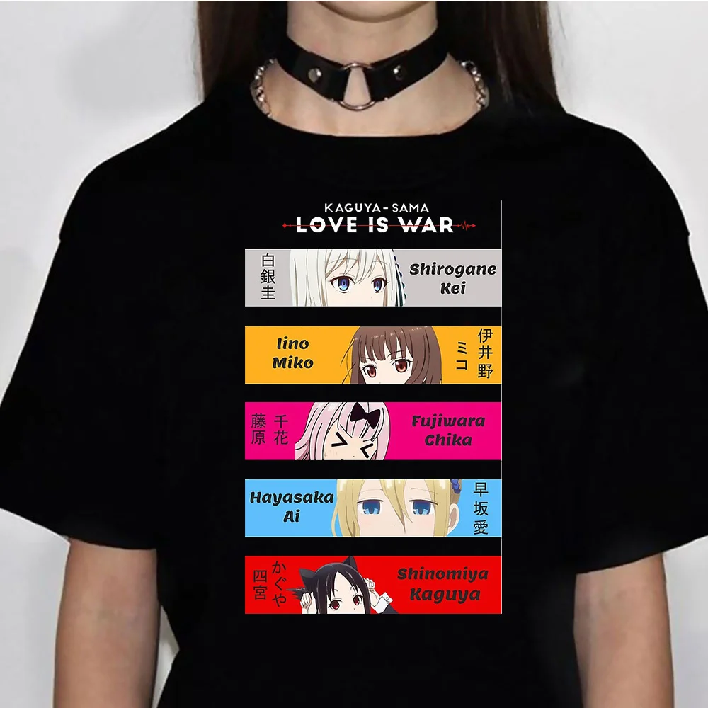 

Kaguya Sama Love Is War Miyuki Shinomiya Fujiwara Tee women graphic streetwear comic top girl 2000s harajuku clothes