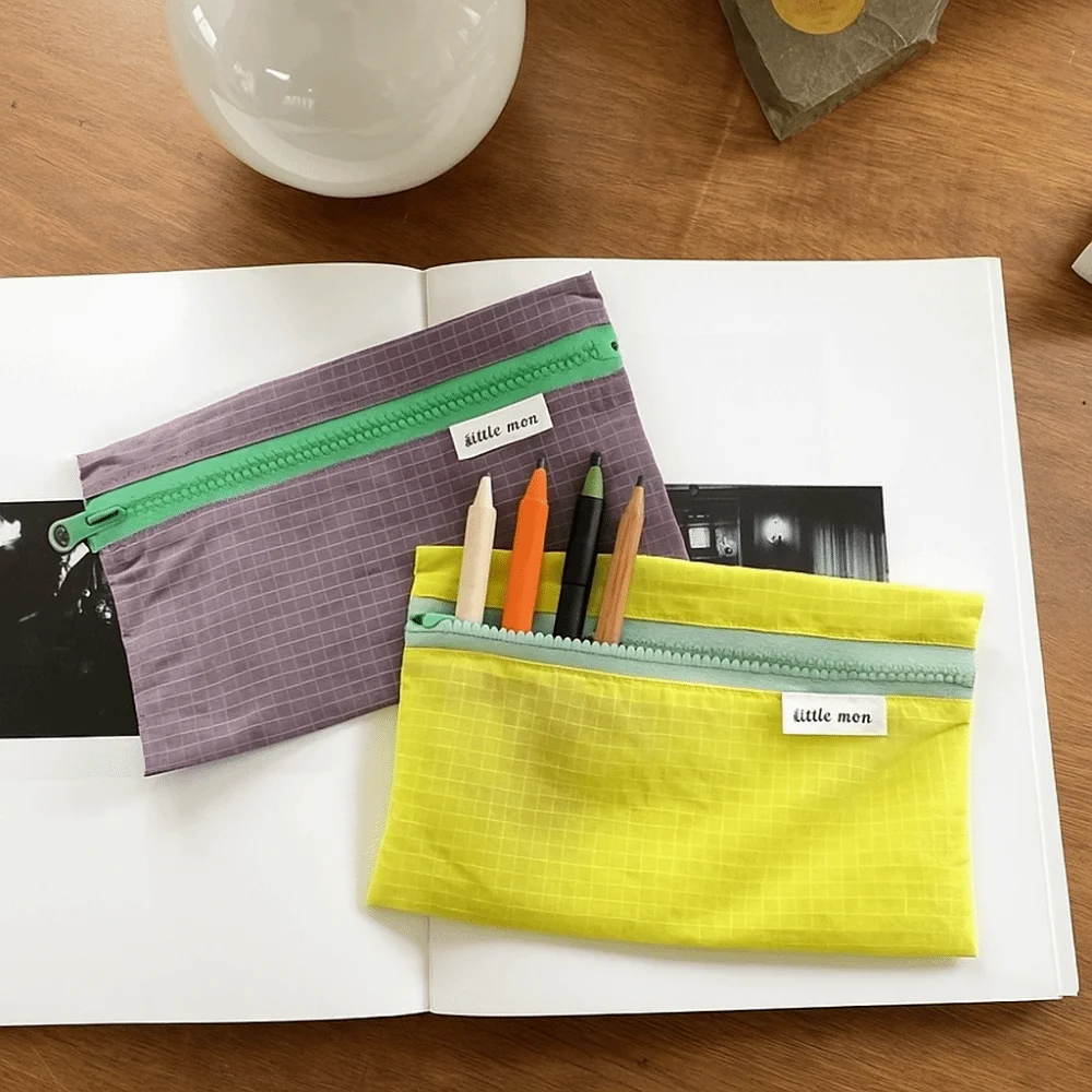 مقلمة متينة متعددة الوظائف، خفيفة الوزن، منظم قرطاسية، سحاب، محفظة للعملات المعدنية، حقيبة مكياج محمولة، اللوازم المدرسية