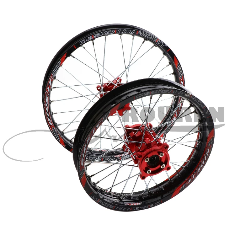 Front 1.60-17 Rear 1.85-14 inch Alloy Wheel Rim with CNC Hub For KAYO HR-160cc TY150CC Dirt Pit bike 14/17  motorcycle wheel