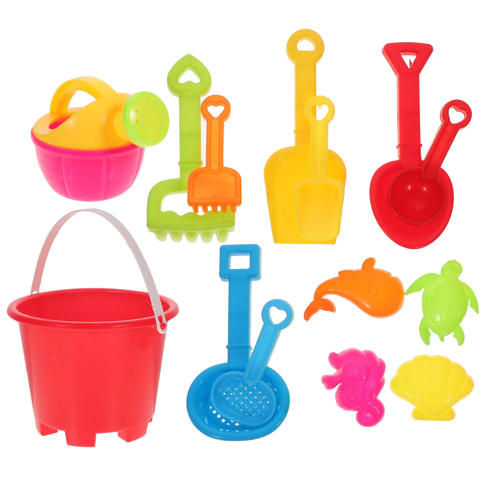 1Set Durable Plastic Kid Beach Bucket Set Compact Lightweight Child Sand Digging Outdoor Summer Activity Child Sand Toys