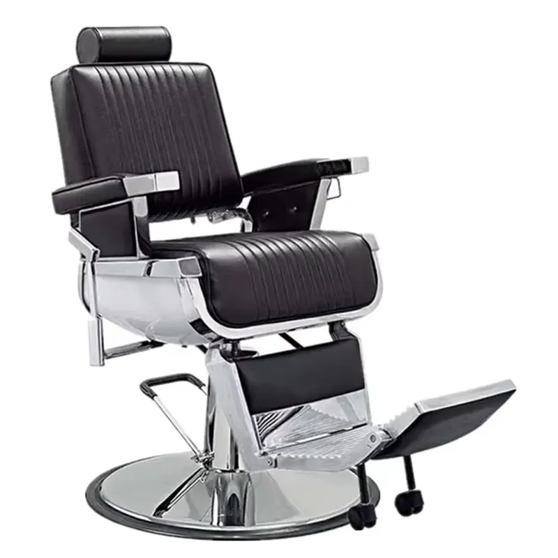 Stylish Classic Barber Chair for Men Haircut Salon Furniture Adjustable Reclining Hydraulic Beauty Shop Equipment