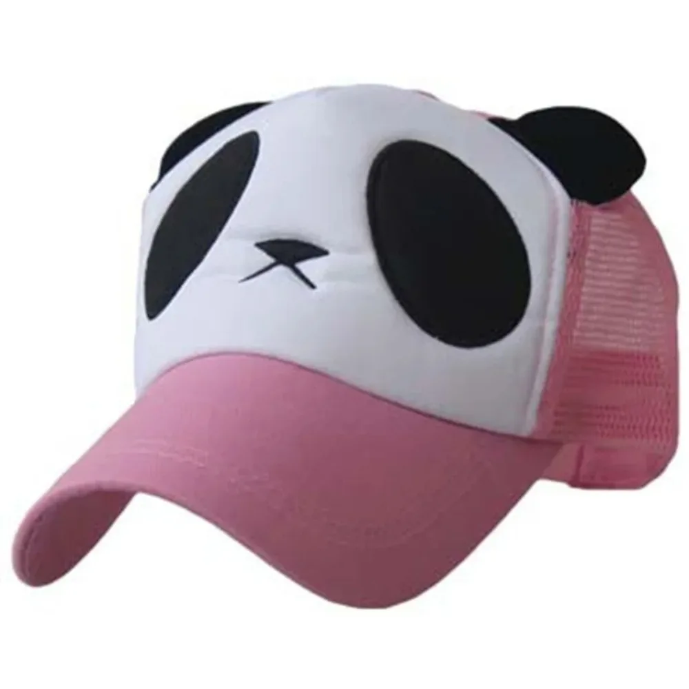 Fashion Breathable Panda Baseball Cap Mesh Cartoon Panda Snapback Sun Hat Adjustable Snapback Mesh Baseball Cap Summer Outdoor