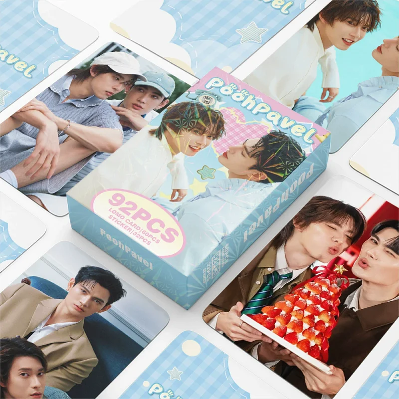 92PCS PoohPavel Photo Cards Set - Thai Star Lomo Cards With Mini Stickers Fans Collection Decorative Card Gifts For Lovers