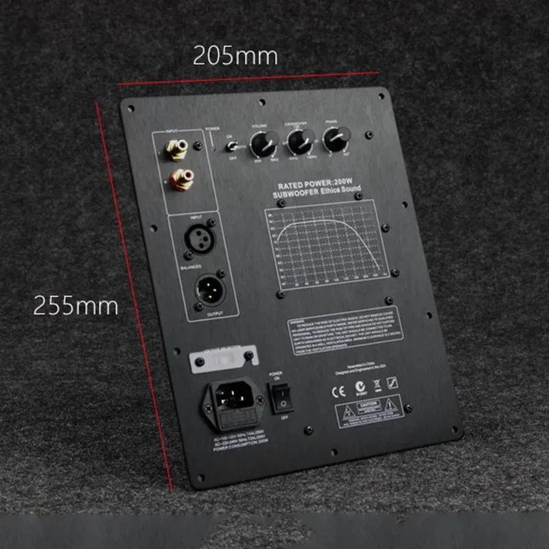110/220V 하이파이 모노 200W 헤비 서브우퍼 디지털 액티브 파워 앰프 보드 순수 베이스 전문 홈 오디오 시스템