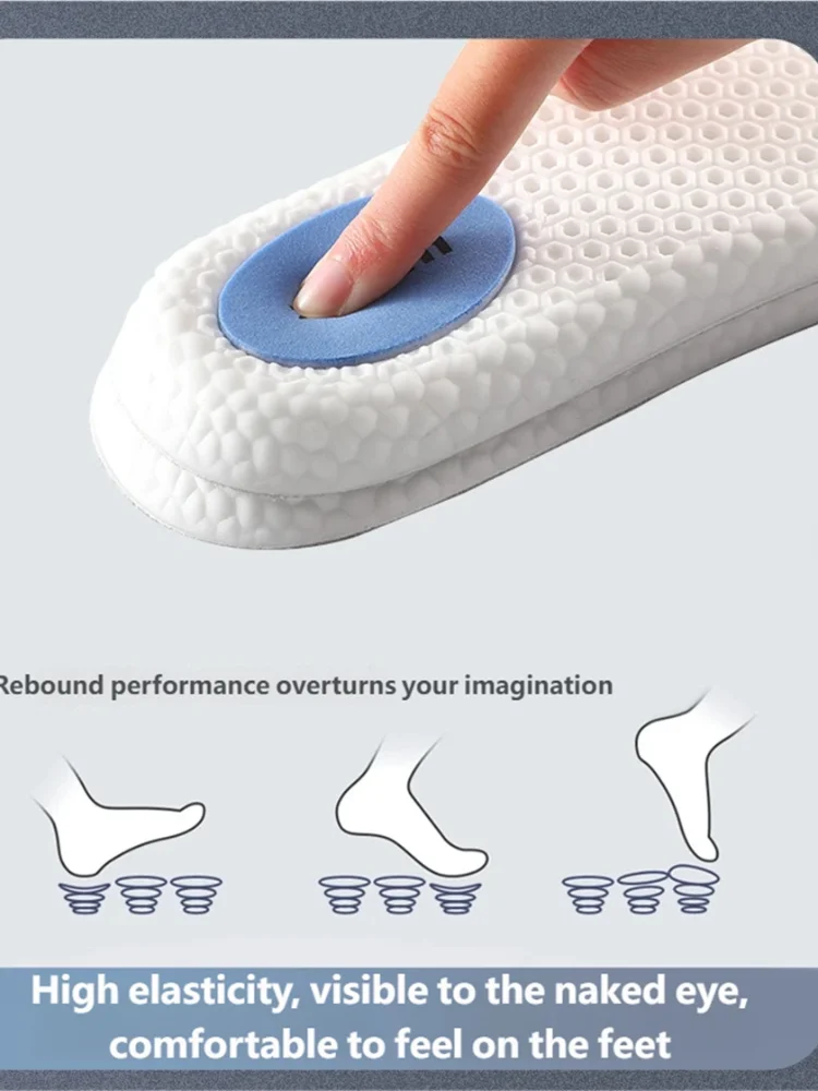 Orthotic Arch Support Sport Insoles Graphene Latex Breathable Deodorant Shock Absorption Soft Shoe Pads