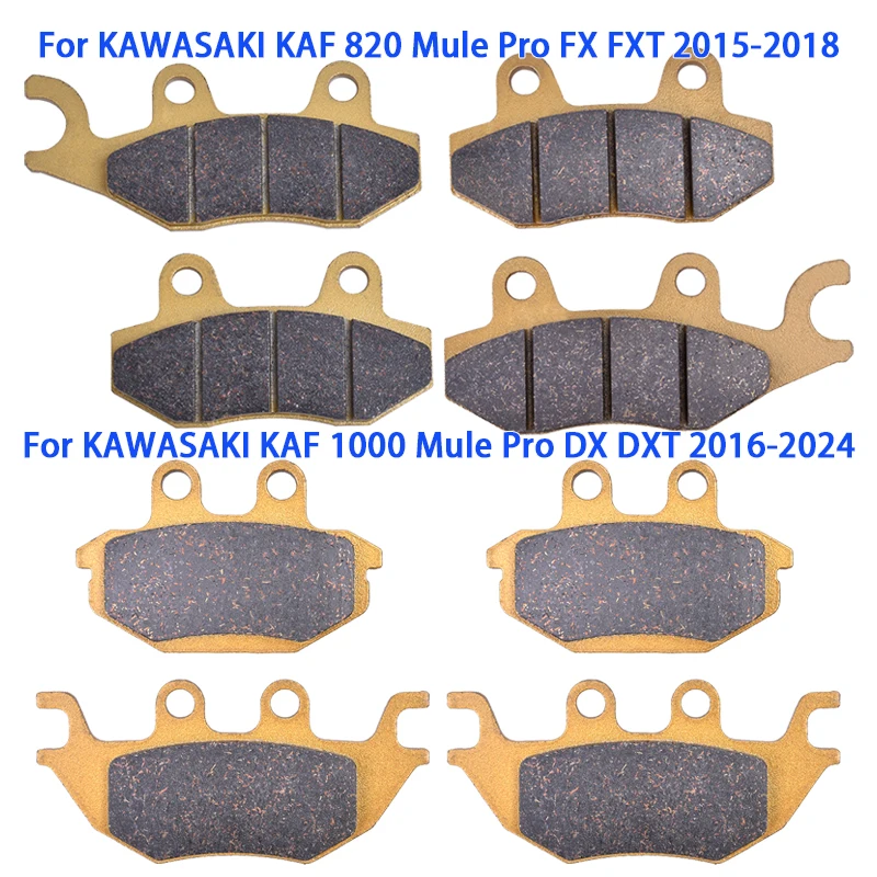 Motorcycle Front Rear Brake Pads for KAWASAKI KAF820 FX FXT 2015-2018 KAF1000 DX DXT Diesel 2016-2024 Mule Pro KAF 820 1000 EPS