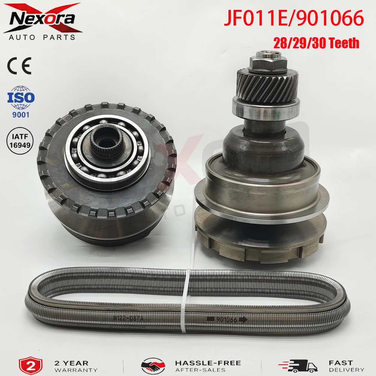 Original RE0F10A JF011E JF011 CVT Pulley Set Variator With Metal Push Belt 901047 901066 For Nissan 1.8L X-Trail Tiida Rogue
