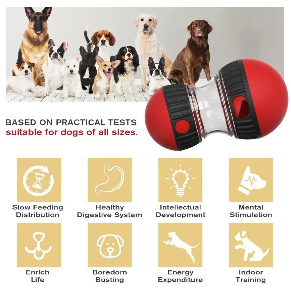 

Plastic Dog Treat Leaking Bite-resistant Digestion-Improving Pet Training Ball Treat Dispensing Interactive