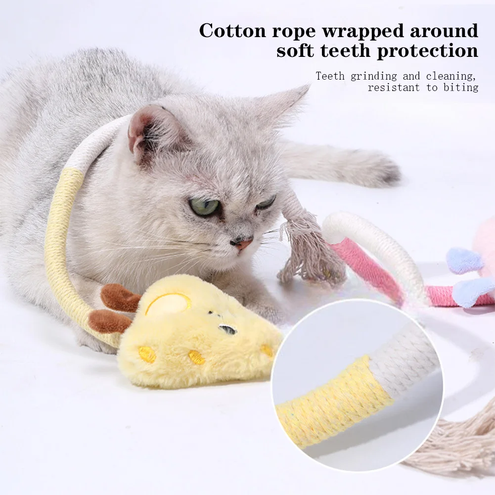 

Cat Rope Toys, Interactive Cat Scratcher Cotton Rope Toy For Indoor Cats Pet Supplies Cartoon Catnip Rope Cat Chew Toy For Teeth