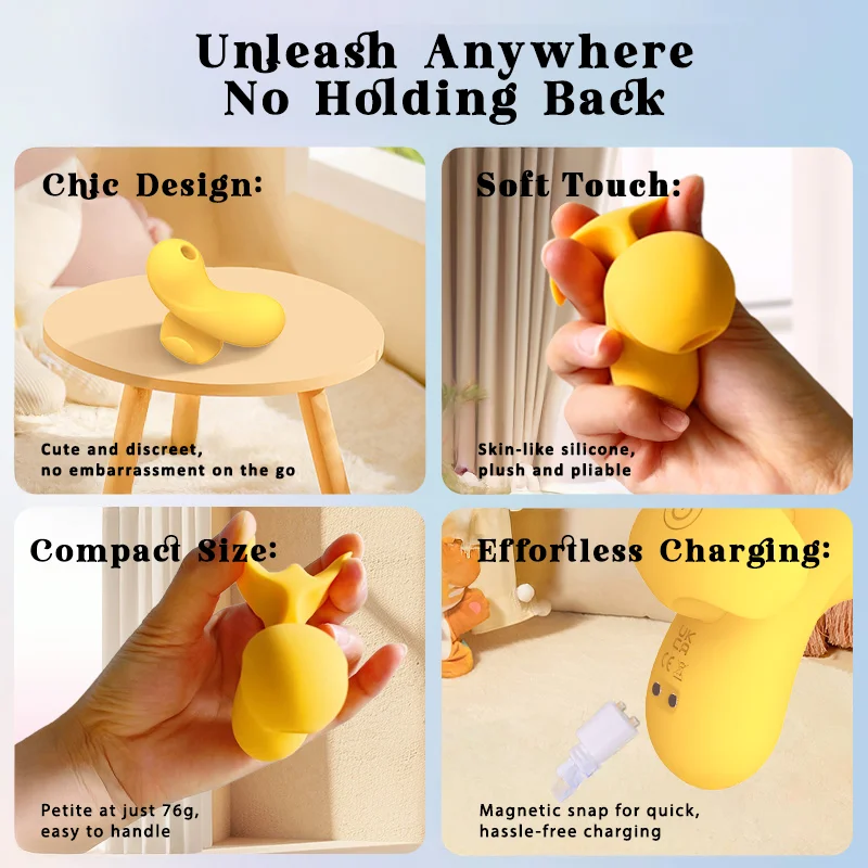 Little Bee Finger Wearable Vibrating Egg 10 Suction 10 Vibration Modes Waterproof Rechargeable Sex Toy for Women Couples view 4