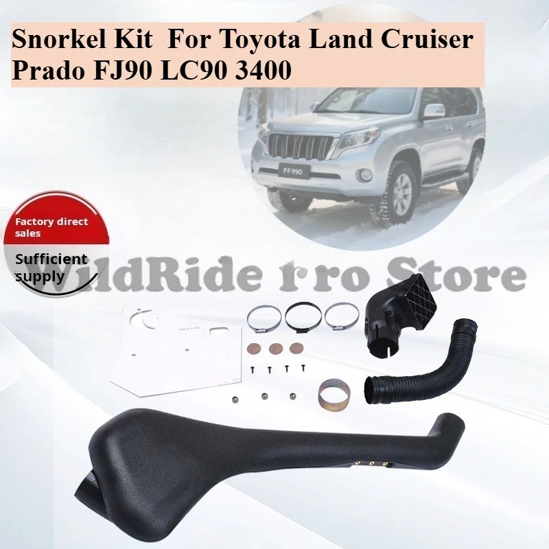 

For Toyota Prado FJ90 LC90 1997-2002 3.4L Snorkel Kit Waterproof Air Intake Pipe Off-Road 4x4 Wading