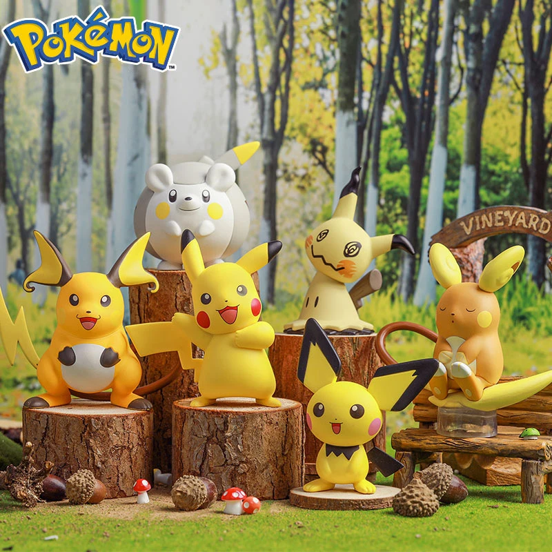 

6-8CM Pikachu Figure Toys Model Kids Pokémon Cute Pikachu Raichu Pichu Models Pokemon Anime Figures Dolls Toy For Children Gifts