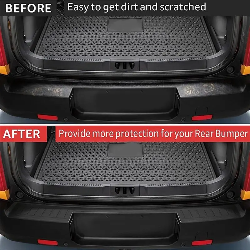 A19Q-High Quality Car Trunk Sill Strip Rear Bumper Protector Sill Plate Guard Anti-Slip And Wear-Resistant For Ford Mustang