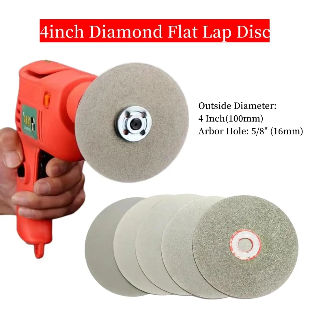 Diamant-Flachschleifscheiben-Set 10 Stück, 4 Zoll Diamant-Polierscheibe 80/120/240/400/600/800/1000/1500/2500/3000 Körnung Schleifscheibe – Detail 8