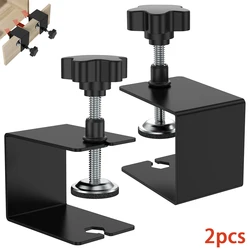 2Pcs Drawer Front Installation Clamps Steel Fixing Clips Fast Jig Cabinet Tool Woodworking Furniture Right Angle Fixing Clamps