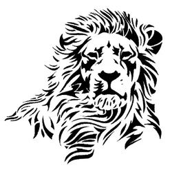 Black Transparent Wild Mighty Lion Vinyl Car Stickers Tuck Car Body Decal Car Accessories Waterproof and sunscreen PVC,17CM