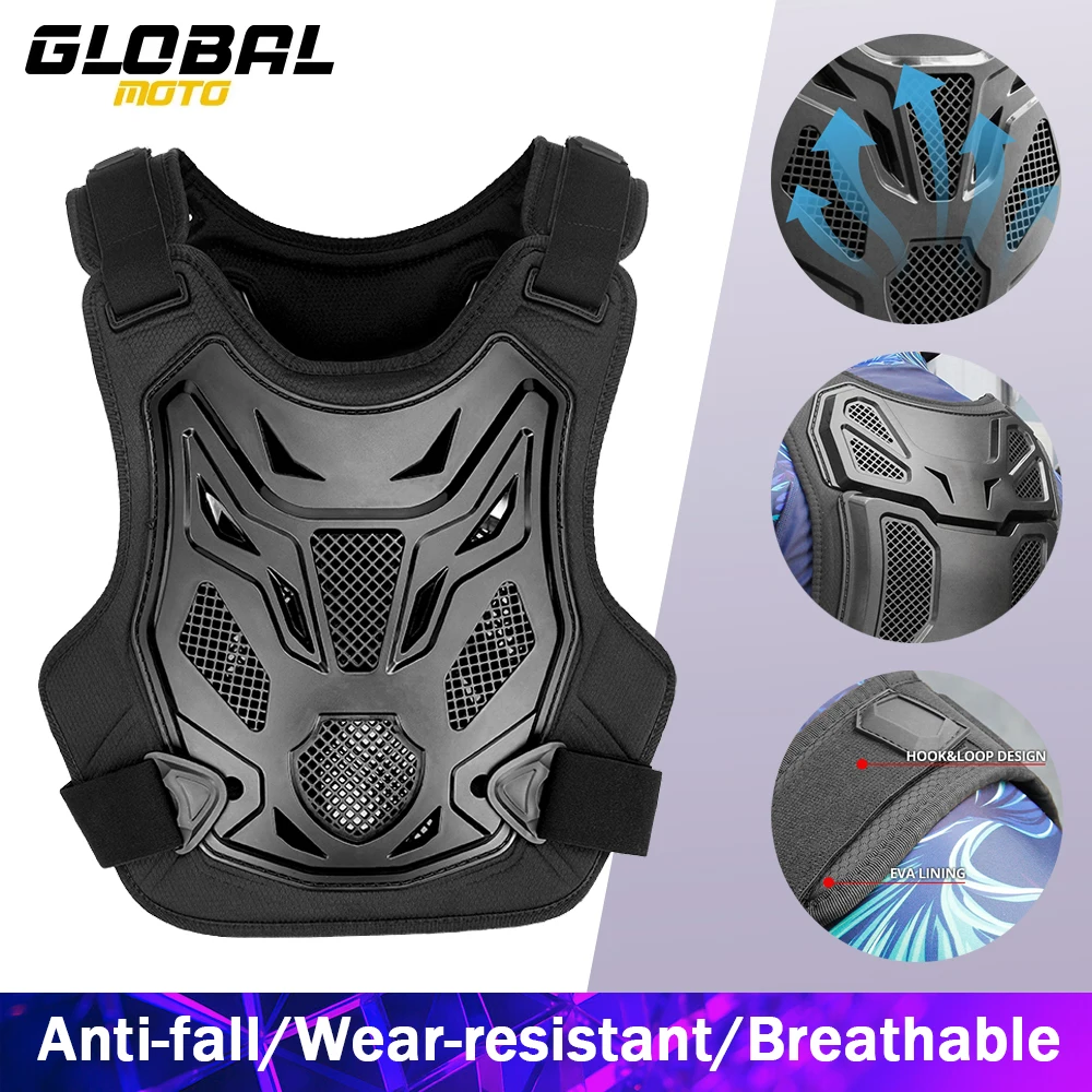 

Men's Motorcycle Armor Vest Anti-fall Wear-resistant Motocross Jacket Body Armor Motorbike Chest Protector Moto Riding Clothing