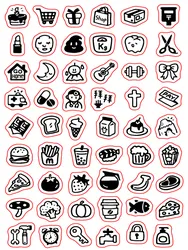 2024 New Daily small icons 6 stamp Clear Stamps for Scrapbooking Transparent Silicone Rubber DIY Photo Album