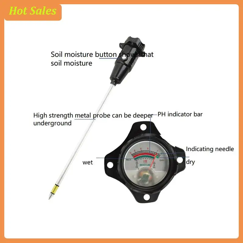 

AA05 1 Piece Long Probe Deep Soil PH Moisture Meter Tester-Professional Test Hygrometer For Large Pot Plants Gardening Farming
