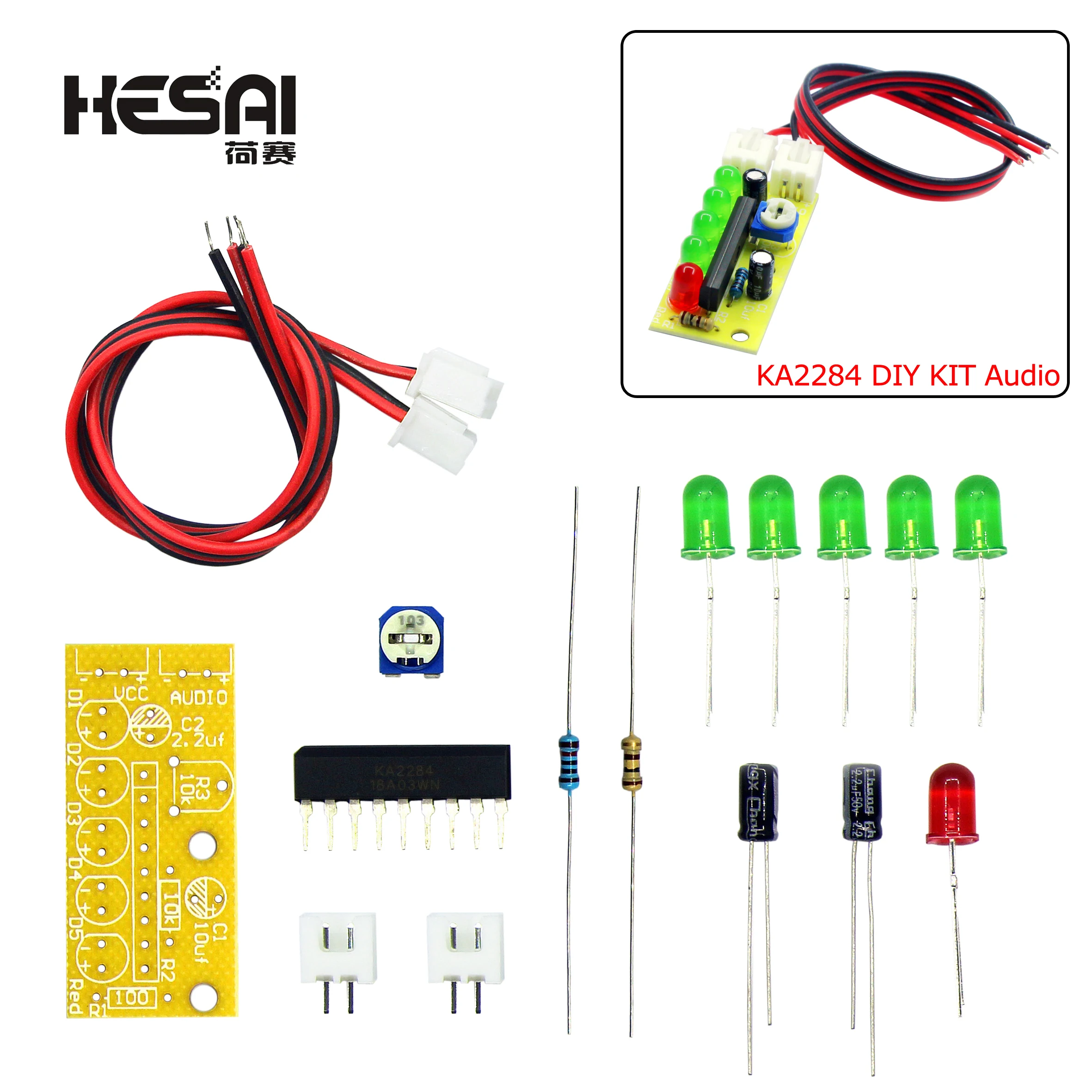 

Electronic DIY Kit LM3915 Audio Level Indicator Production Suite DC 9V-12V Audio Indicator Suite