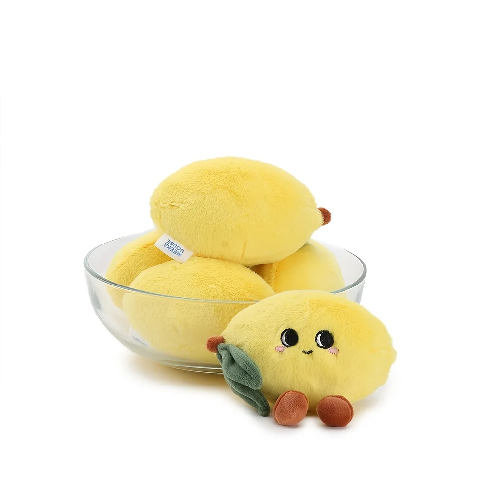 10CM Simulated Fruits Doll Lemon With Cute Face Plush Toys Stuffed Soft Kawaii Decor