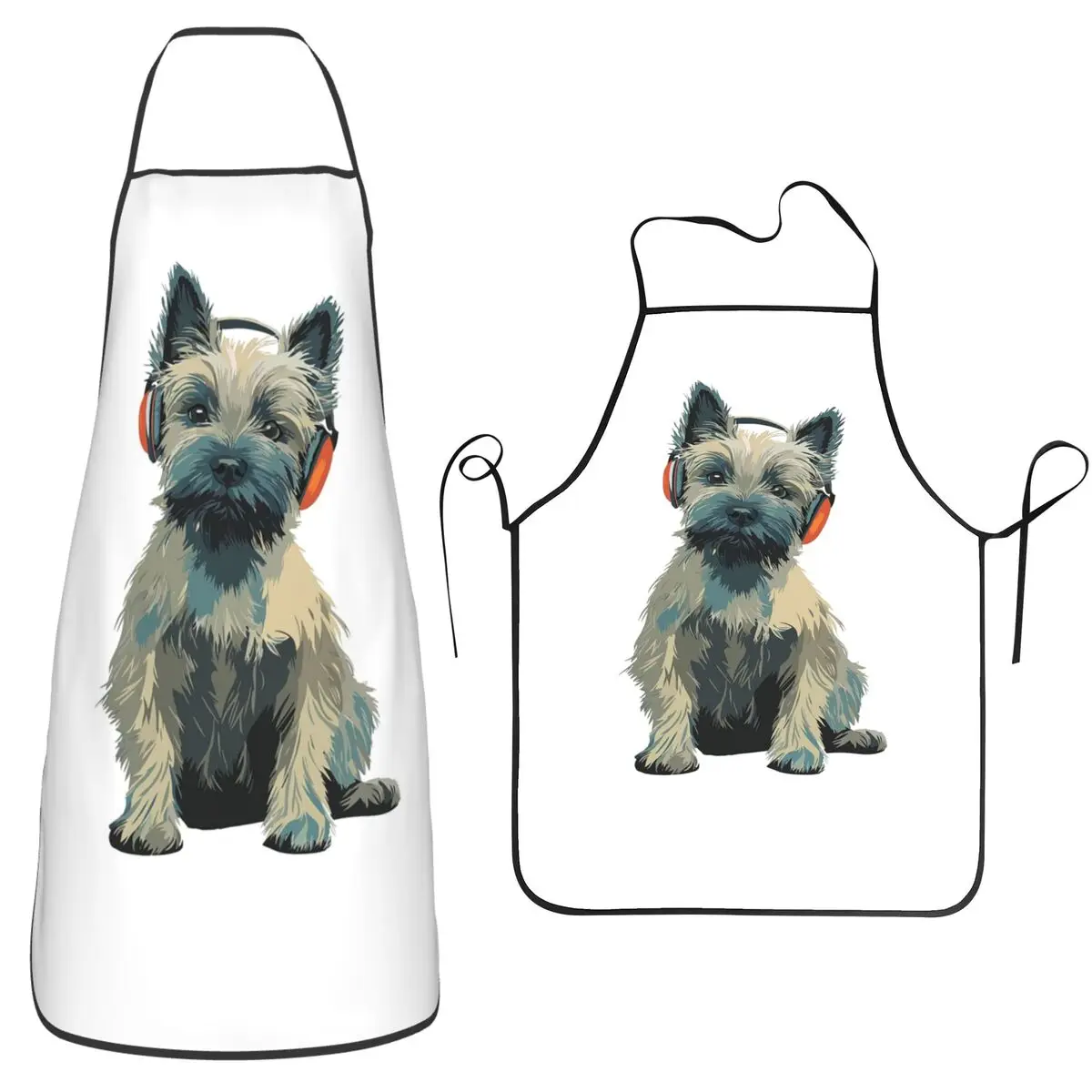 

Cairn Terrier Apron Chef Cooking Tablier Waterproof Bib Kitchen Cleaning Pinafore for Women Men Gardening