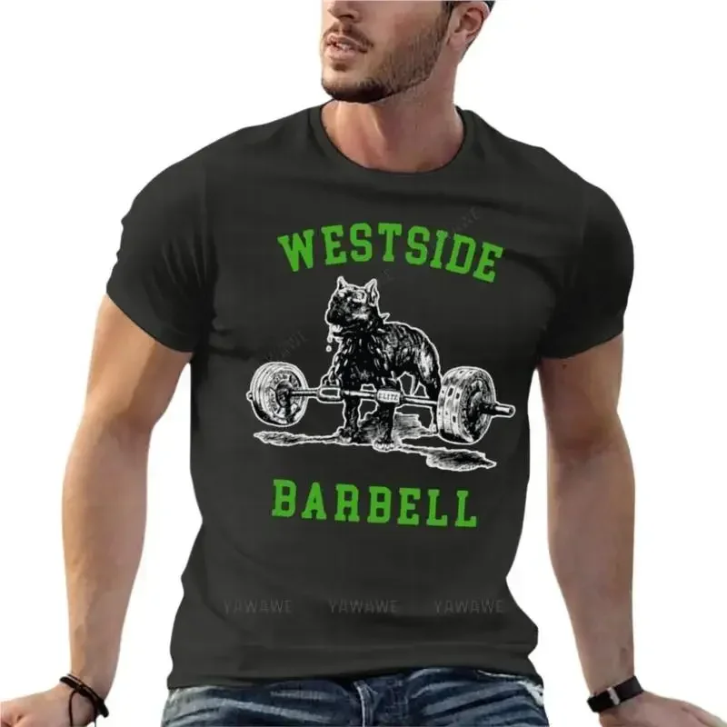 Classics Vintage Men Clothing Fashion Harajuku Man Casual Tees Westside Barbell Gym Weight Lifting Printed T Shirt