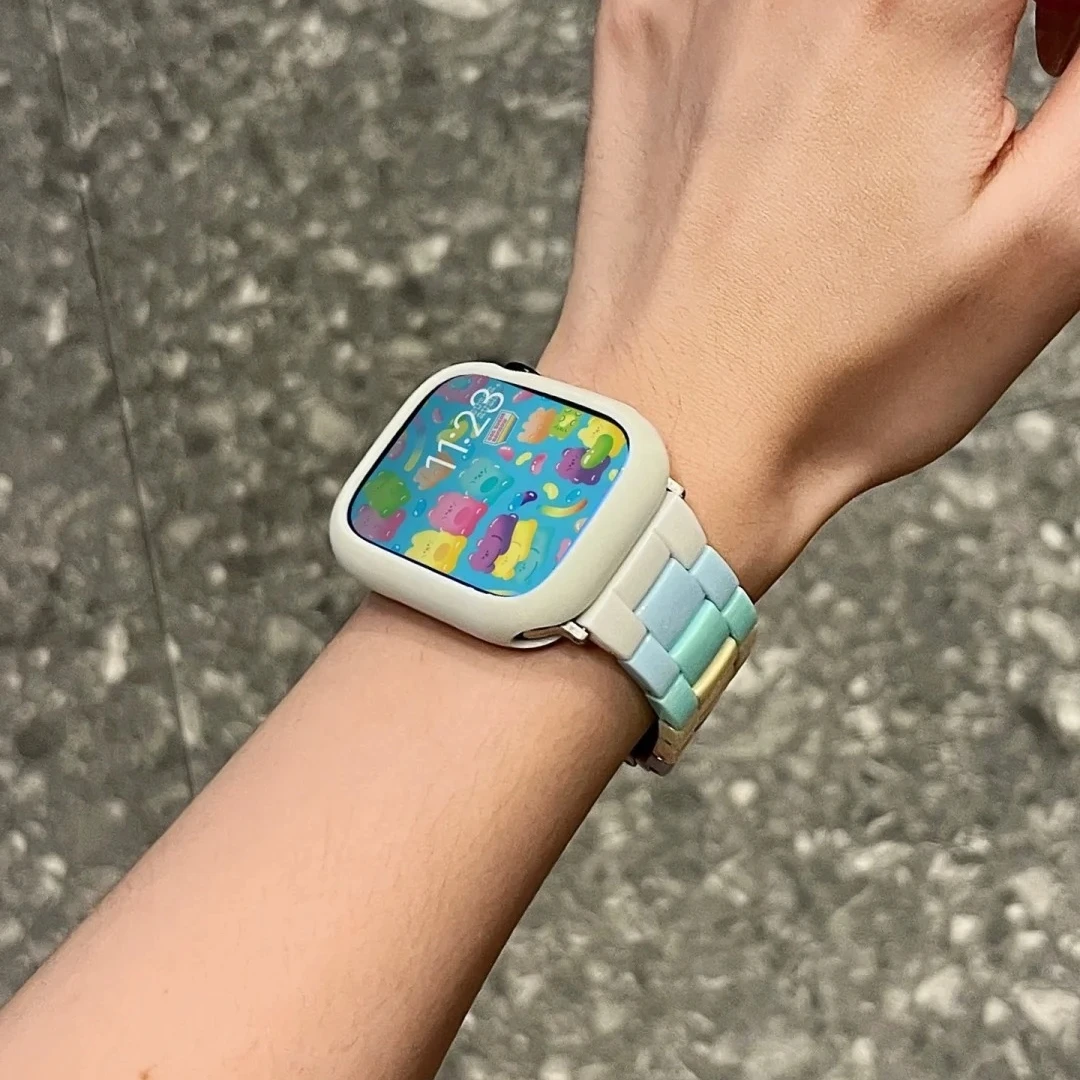 Candy Rainbow Band For Apple Watch Strap 8 7 6 5 4 3 SE 42MM 38MM 44MM 40MM Fashion Loop For iWatch 41MM 45MM Smart Watch correa