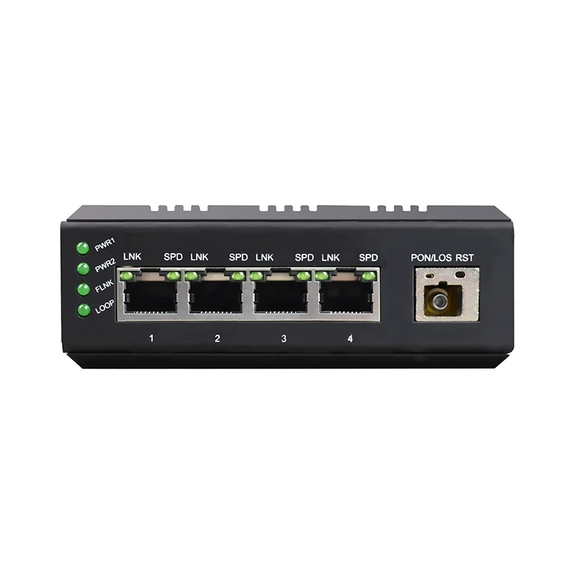 

Мини-промышленный XPON ONT 4-портовый GE EPON GPON ONU с функцией POE PON ONU